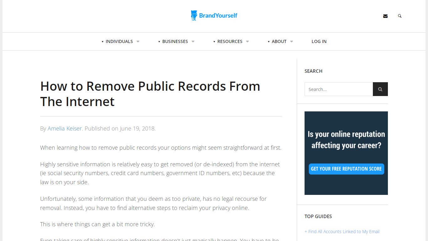 How to Remove Public Records From The Internet - BrandYourself