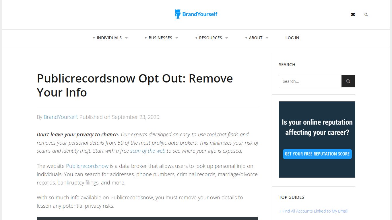 Publicrecordsnow Opt Out: Remove Your Info (2020 Guide) - BrandYourself